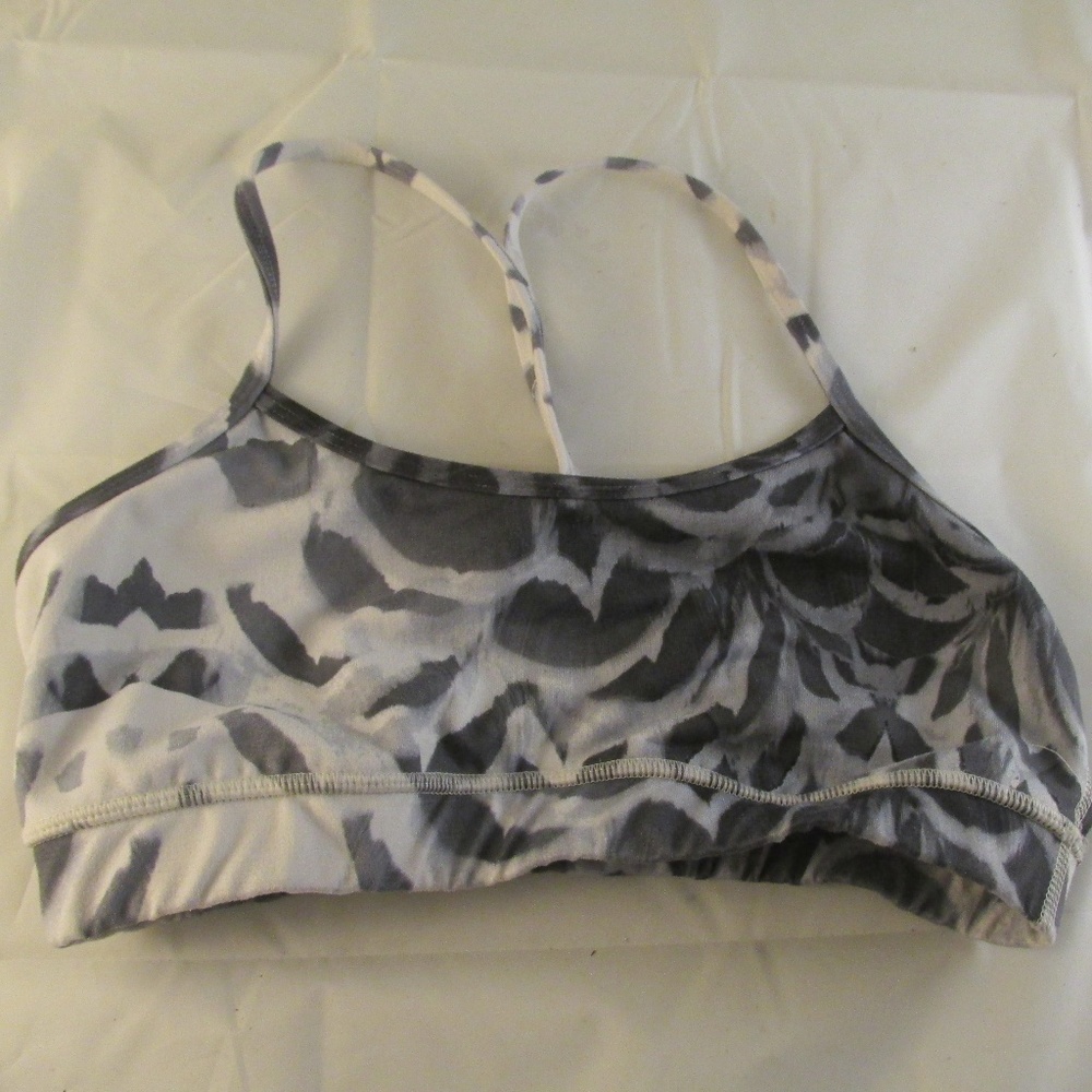Lululemon Sports Bra Gray Gym Yoga Training